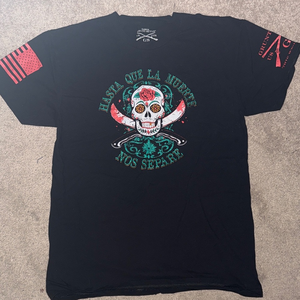 Black Graphic Skull T-Shirt